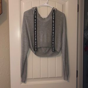Crop top small knit sweatshirt